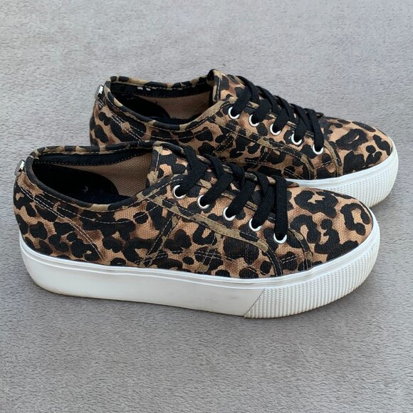 Steve Madden Emmi Women's Leopard Print Platform Sneakers Sz 8.5 - Picture 7 of 15